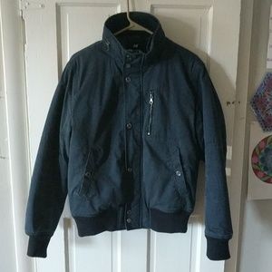 H&M Mens / Unisex Jacket Navy Blue